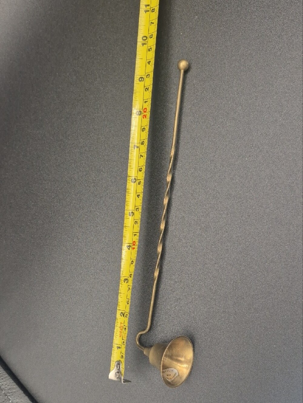 Antique-Style Brass Candle Snuffer with Twisted Handle - Picture 4 of 4